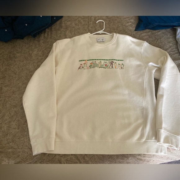 NWT Mens Palmes Off-Scenery Crewneck Sweatshirt, size XL in Off-White - Picture 9 of 15